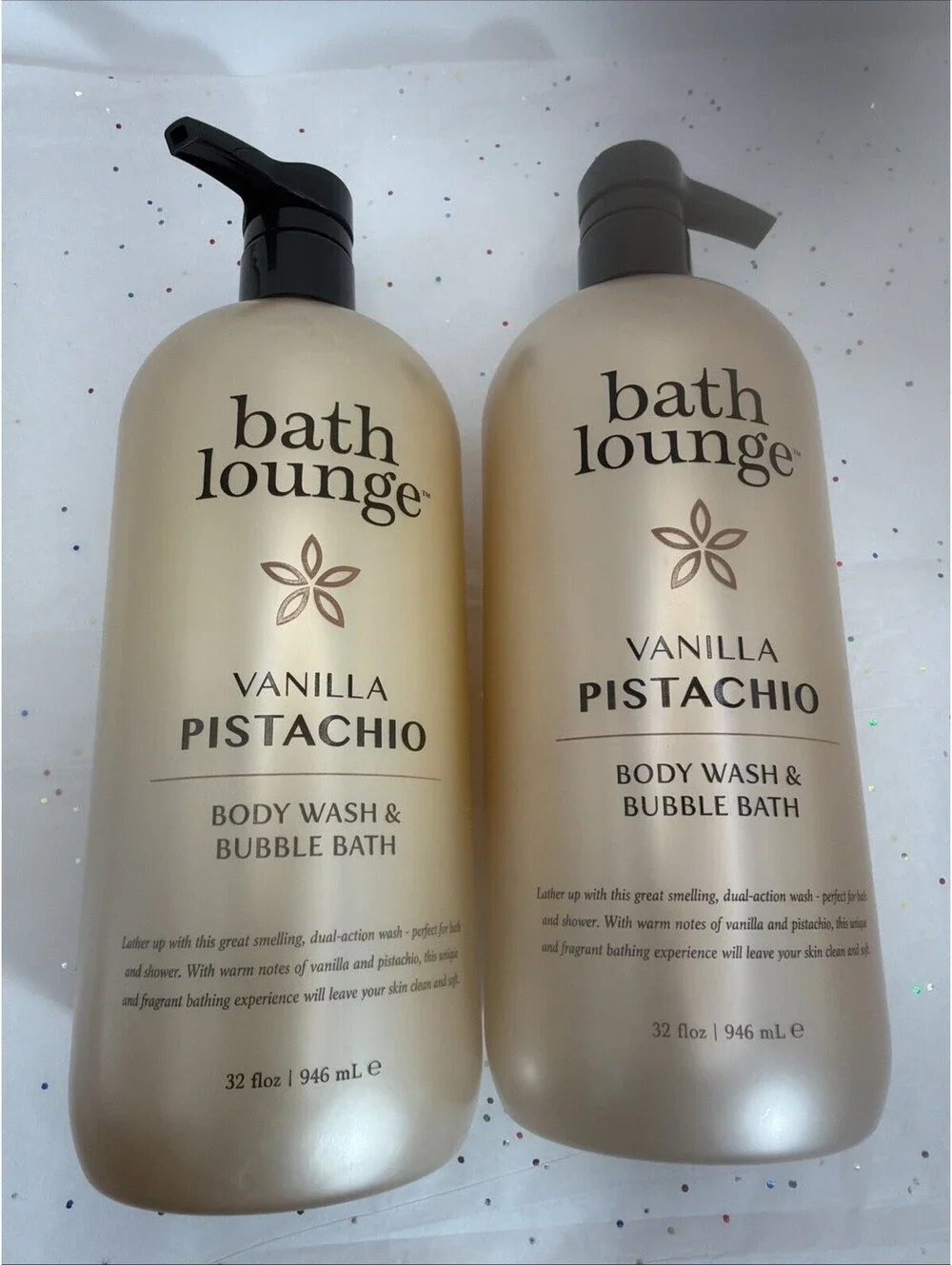 Vanilla Pistachio Body Wash & Bubble Bath 2 x 32oz Spa Scent Duo Pack